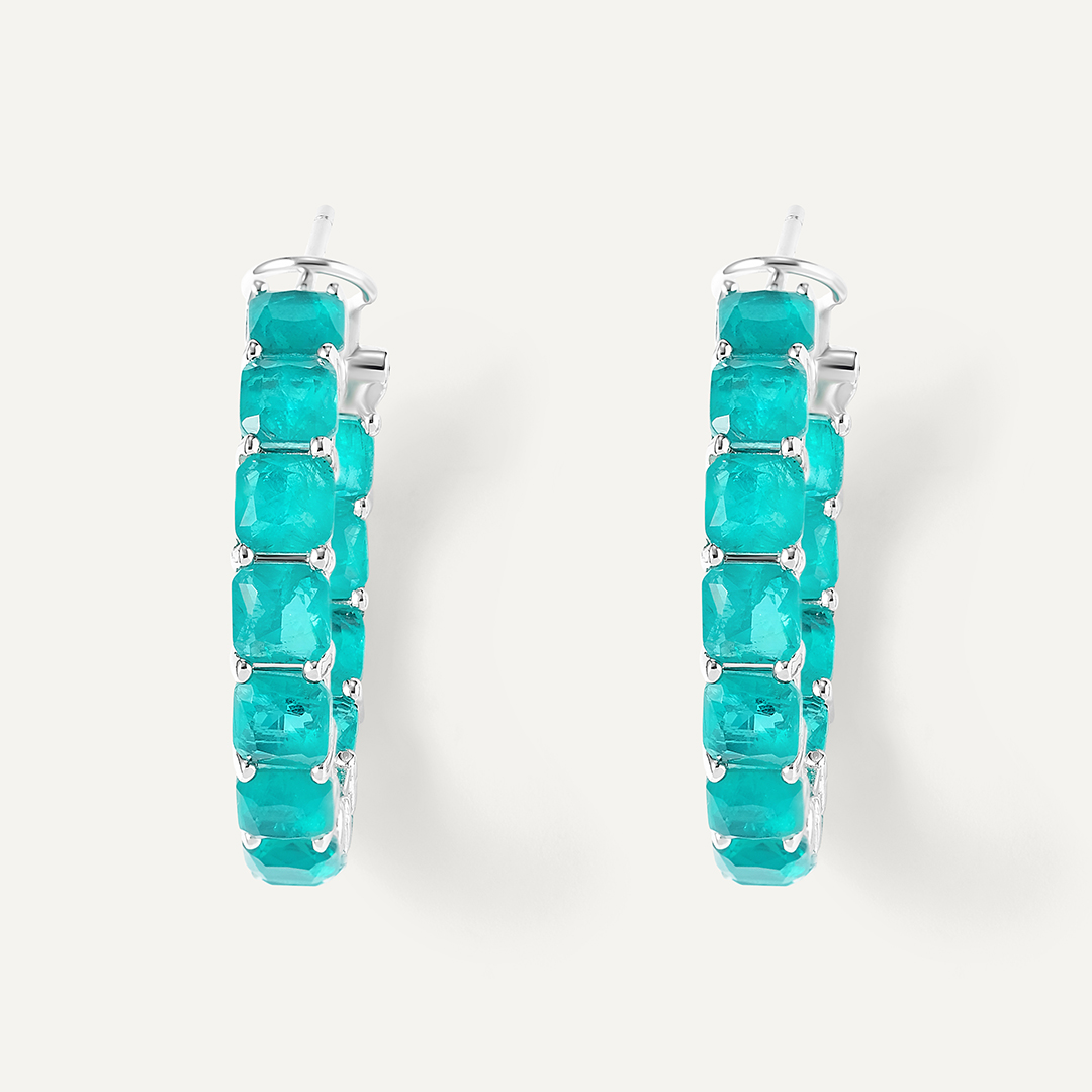 Серебряные серьги с кубическим цирконием