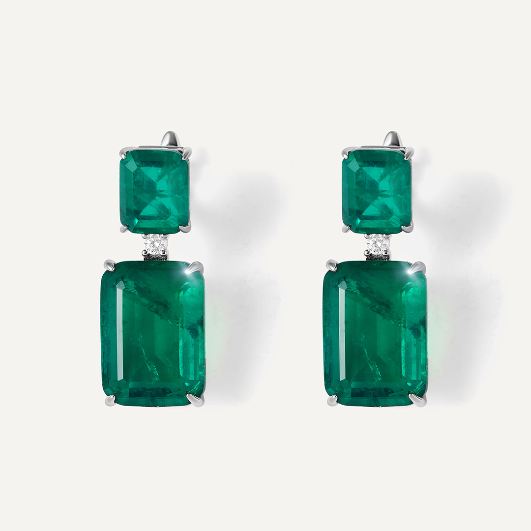 Серебряные серьги с кубическим цирконием