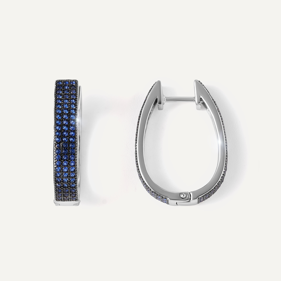 Серебряные серьги с кубическим цирконием