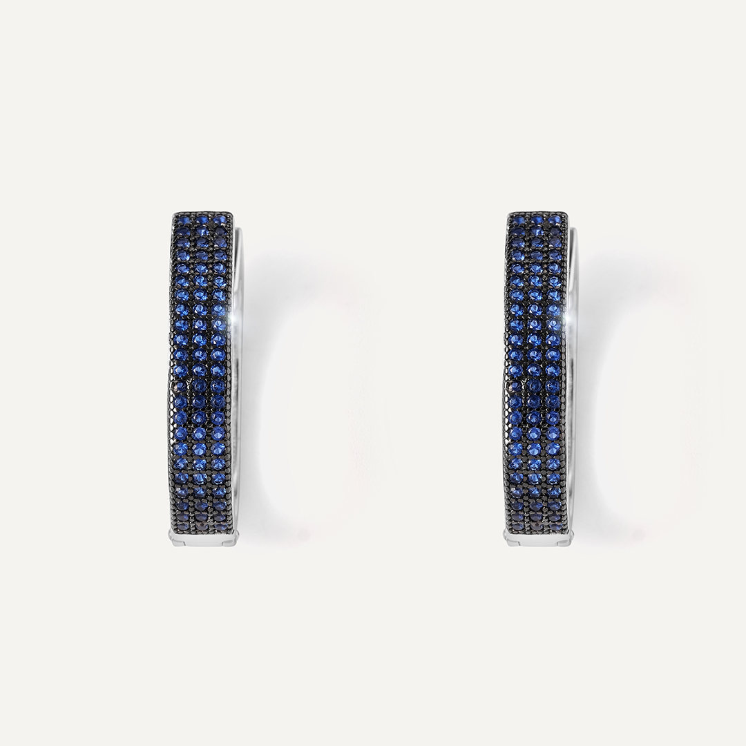 Серебряные серьги с кубическим цирконием