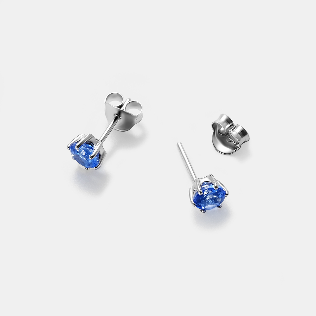 Серебряные серьги-пусеты 925 пробы; вставки 2 Топаз 1,18ct;