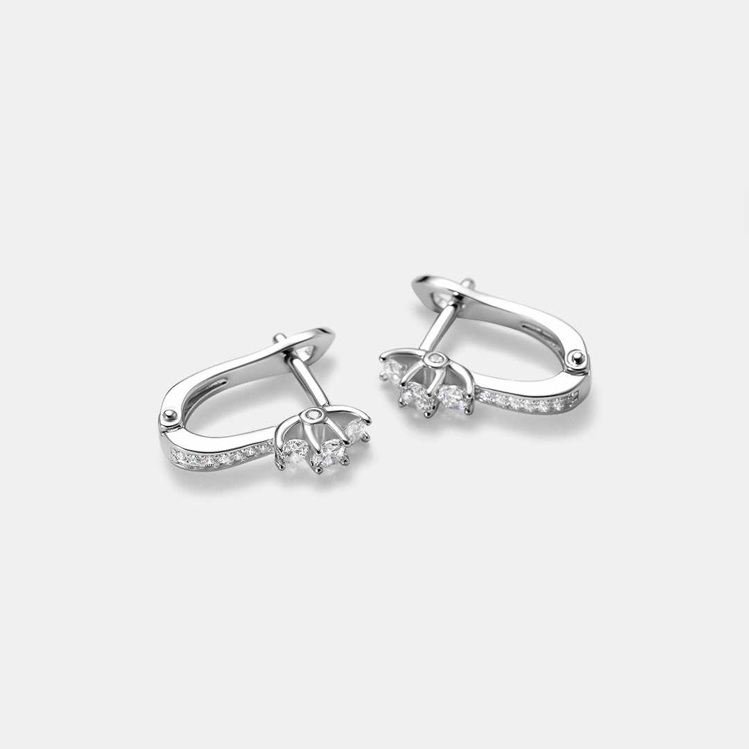 Серебряные серьги с кубическим цирконием