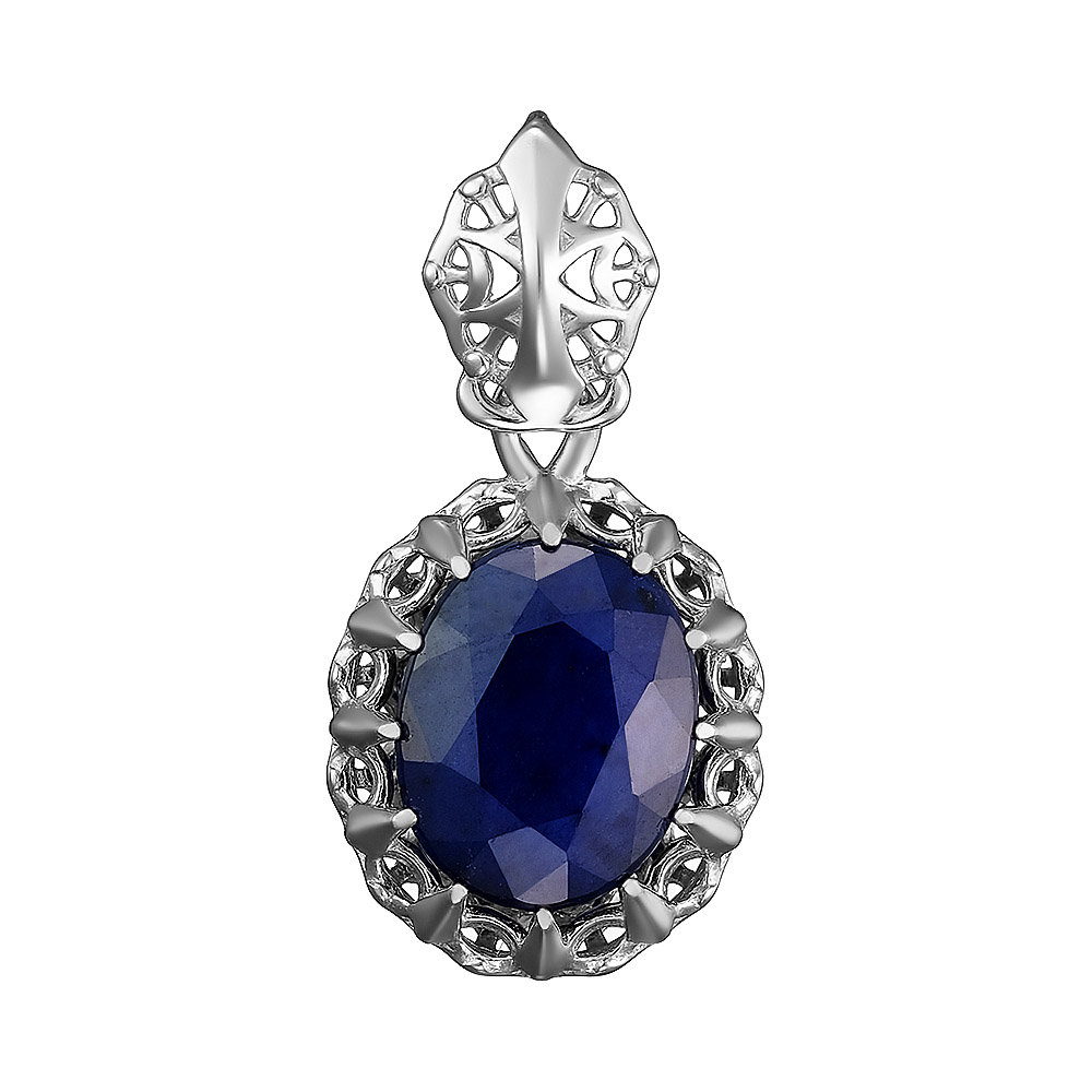 Серебряная подвеска 925 пробы; вставки 1 Сапфир 2,934 U/2