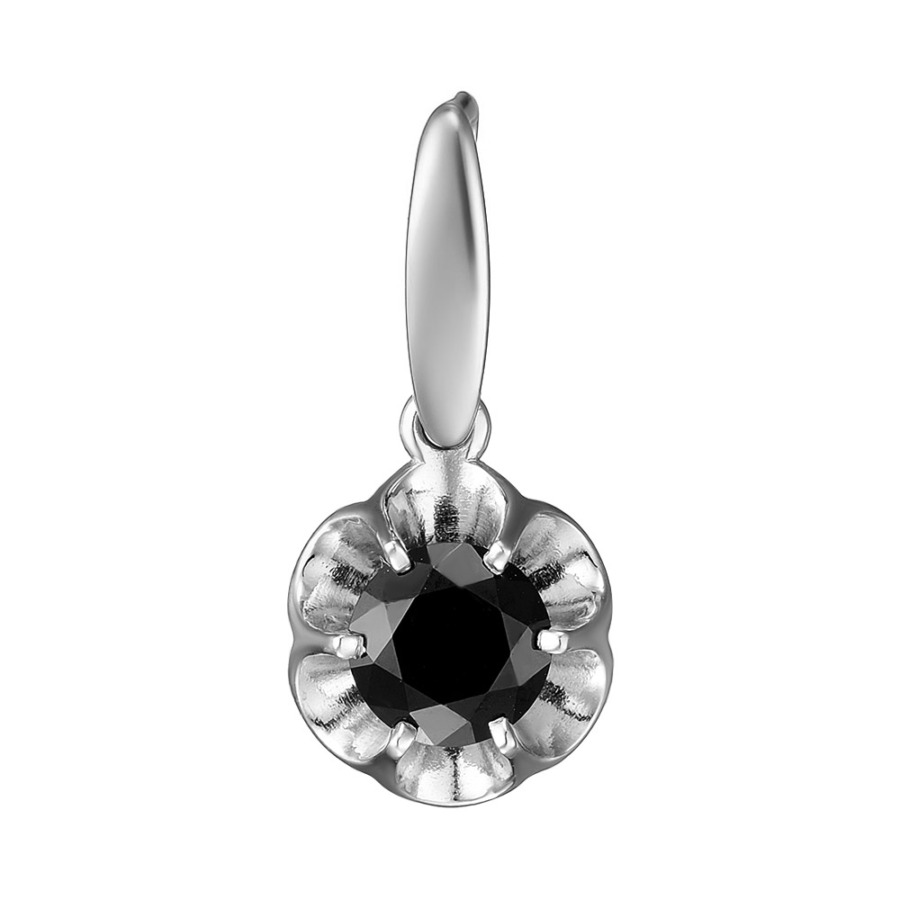 Серебряная подвеска 925 пробы; вставки 1 Шпинель черн.;