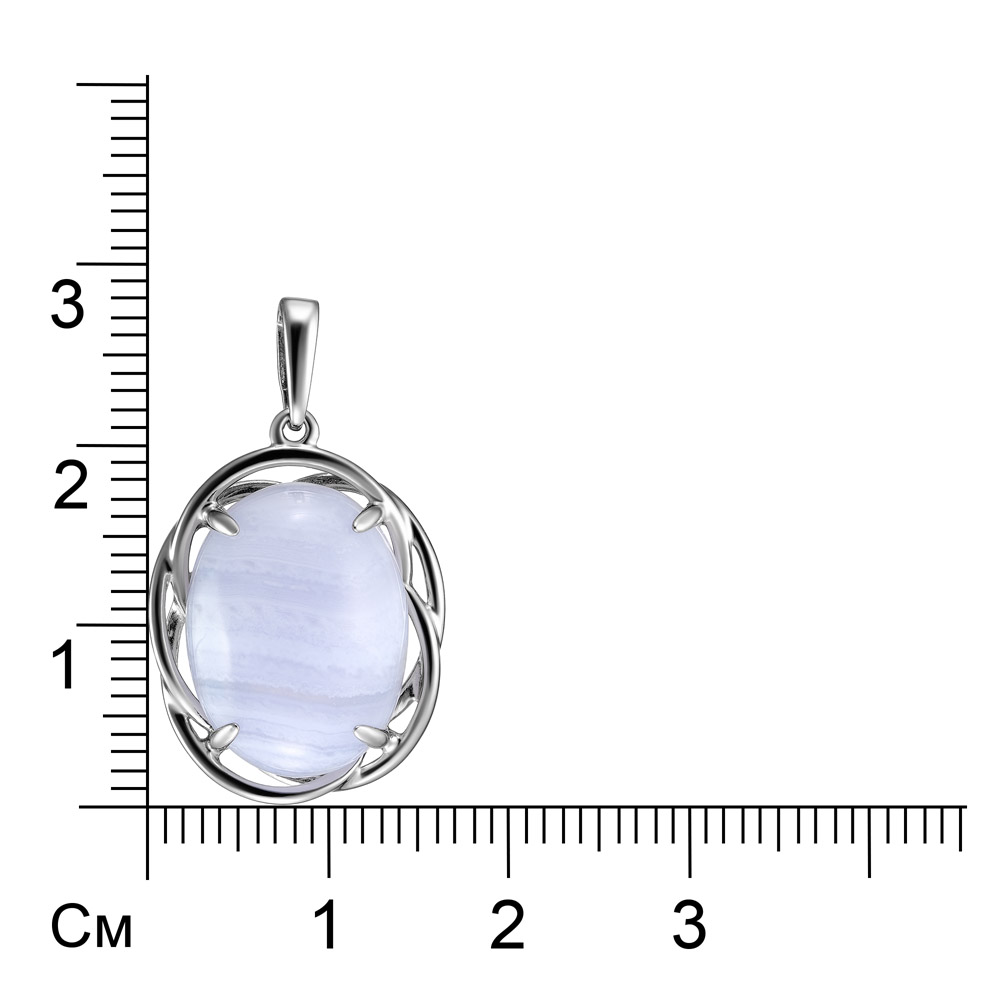 Серебряная подвеска 925 пробы; вставки 1 Агат;