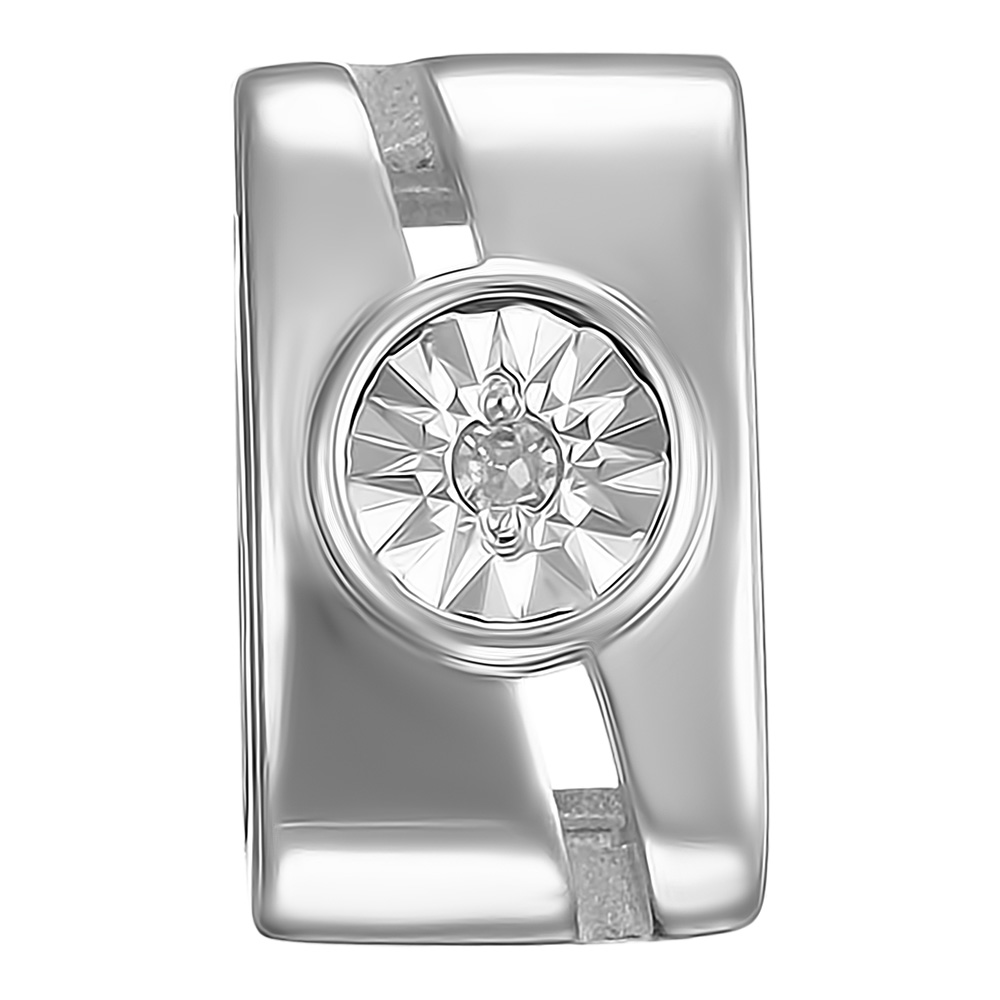 Серебряная подвеска 925 пробы; с алмазной обработкой; вставки 1 Бр.Кр-17 0,006 2/3A;
