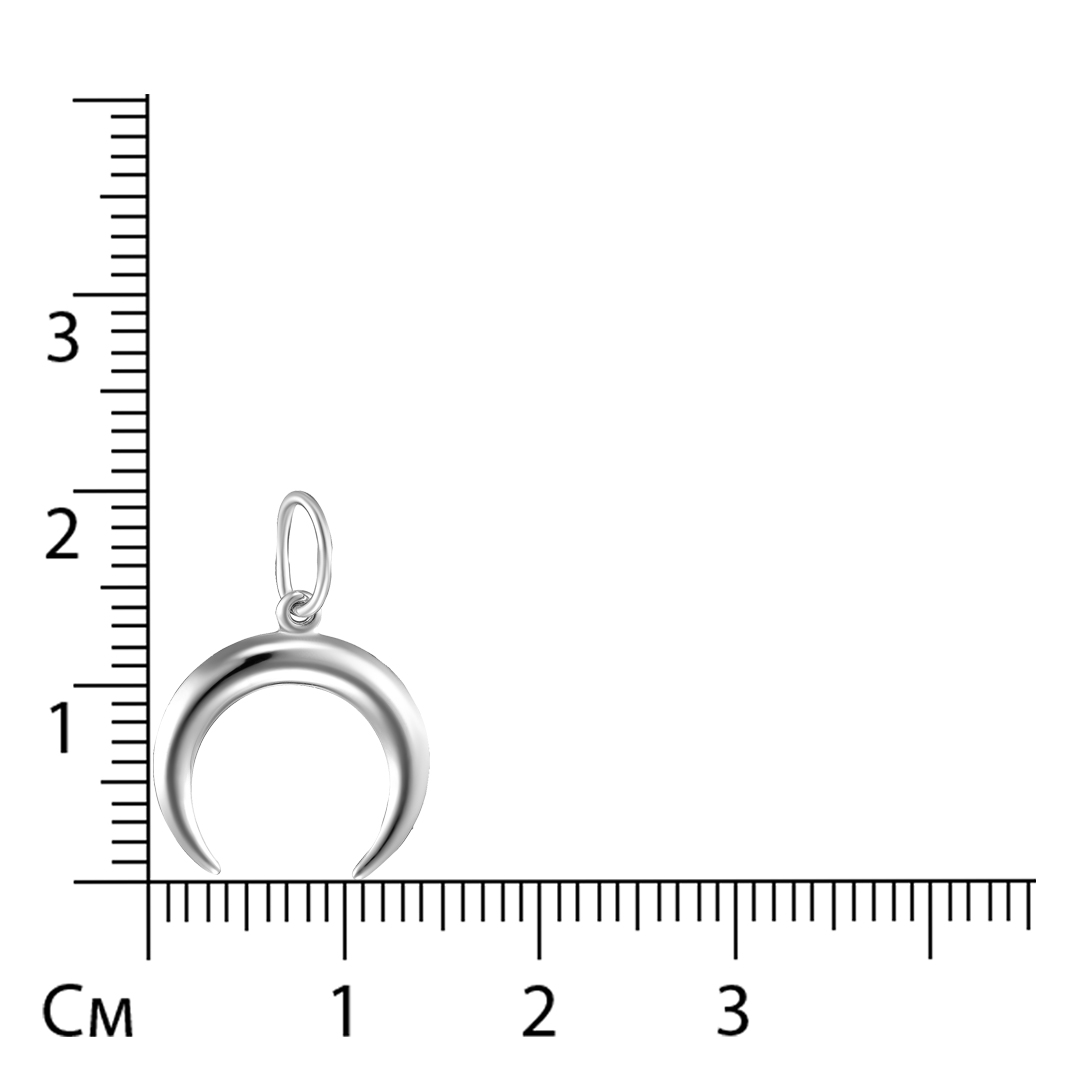 Серебряная подвеска 925 пробы; "Лунница";
