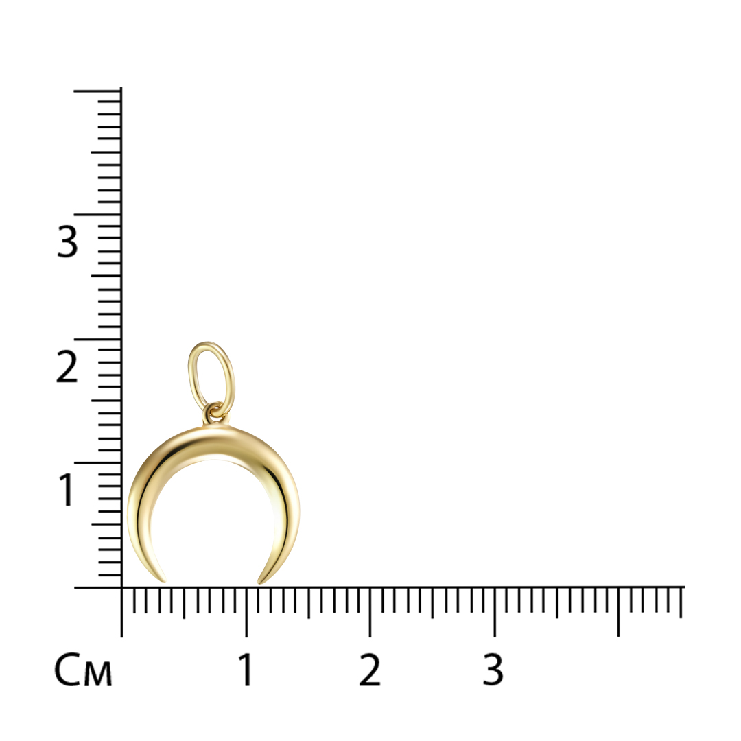 Подвеска из желтого золота "Лунница"