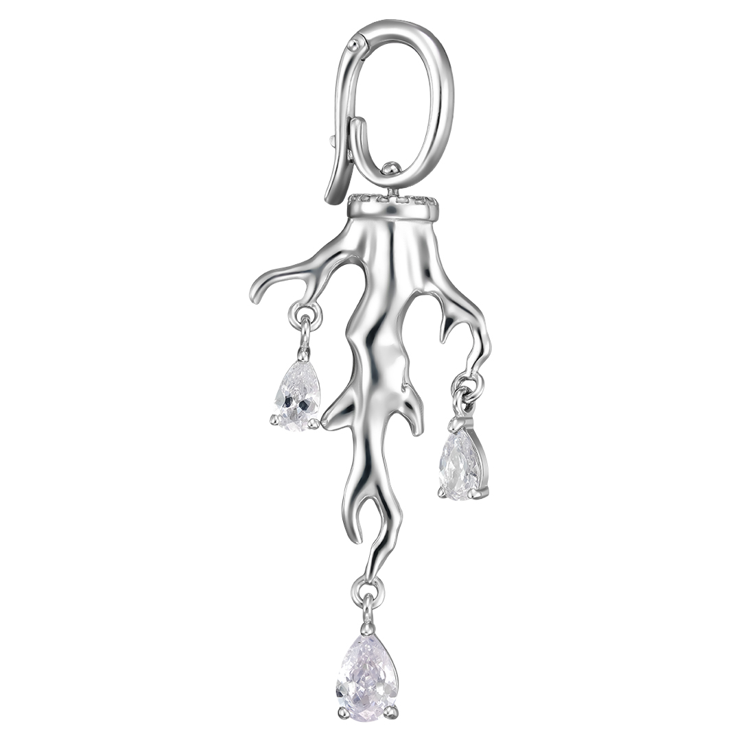 Серебряная подвеска 925 пробы; вставки 25 Фианит бесцв.;