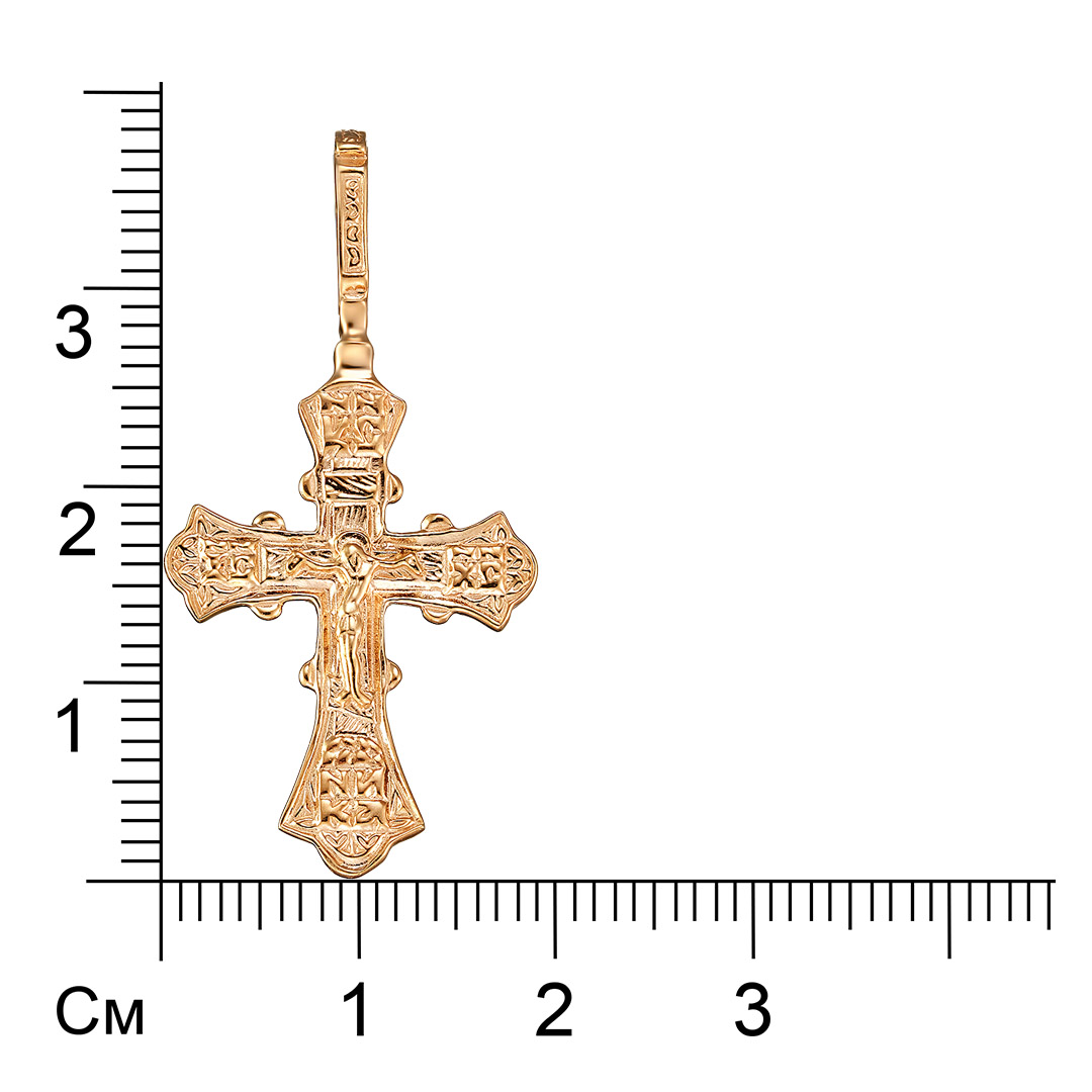 Серебряная подвеска-крест 925 пробы;