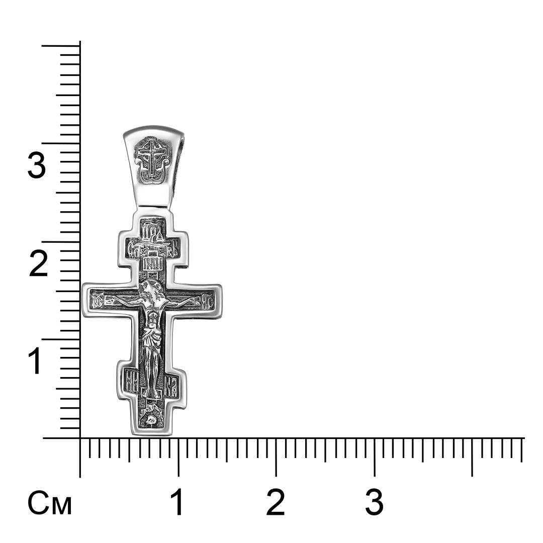 Серебряная подвеска-крест