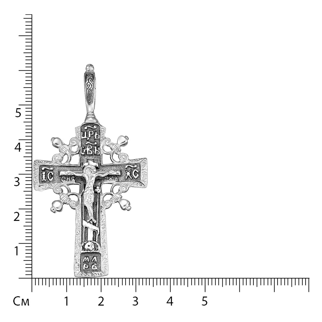 Серебряная подвеска-крест
