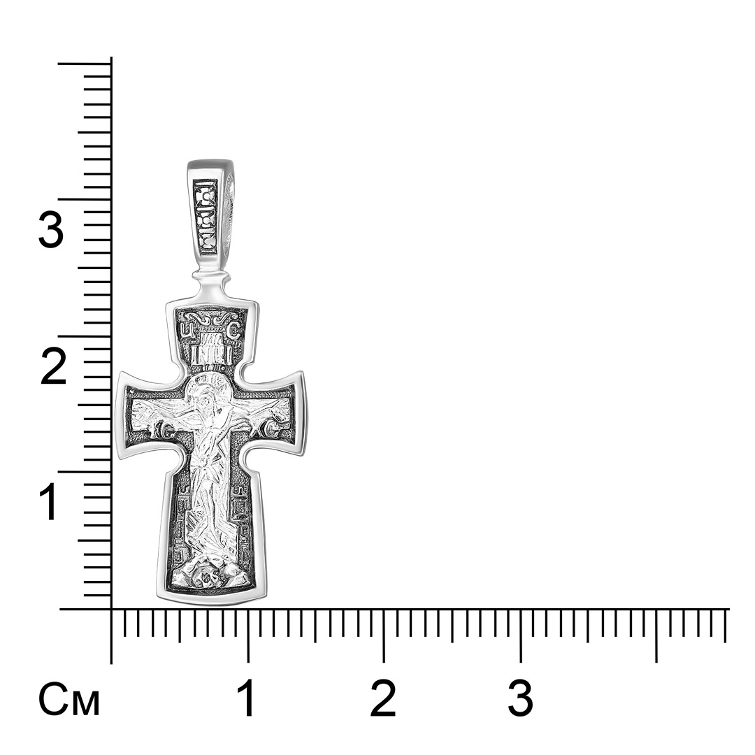 Серебряная подвеска-крест