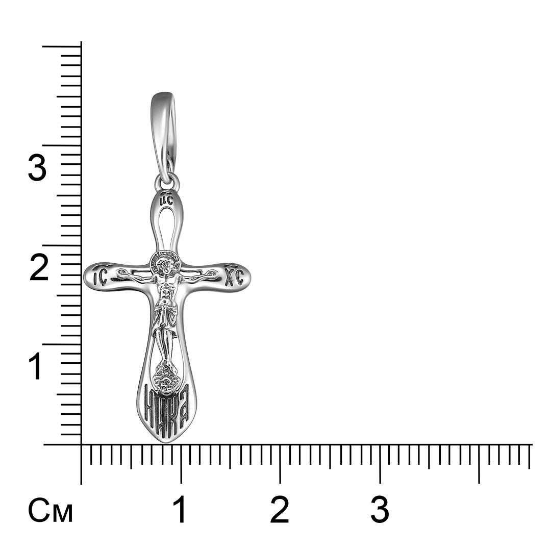 Серебряная подвеска-крест