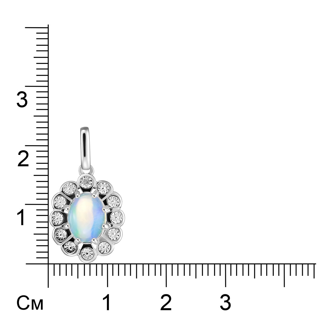 Серебряная подвеска с опалом