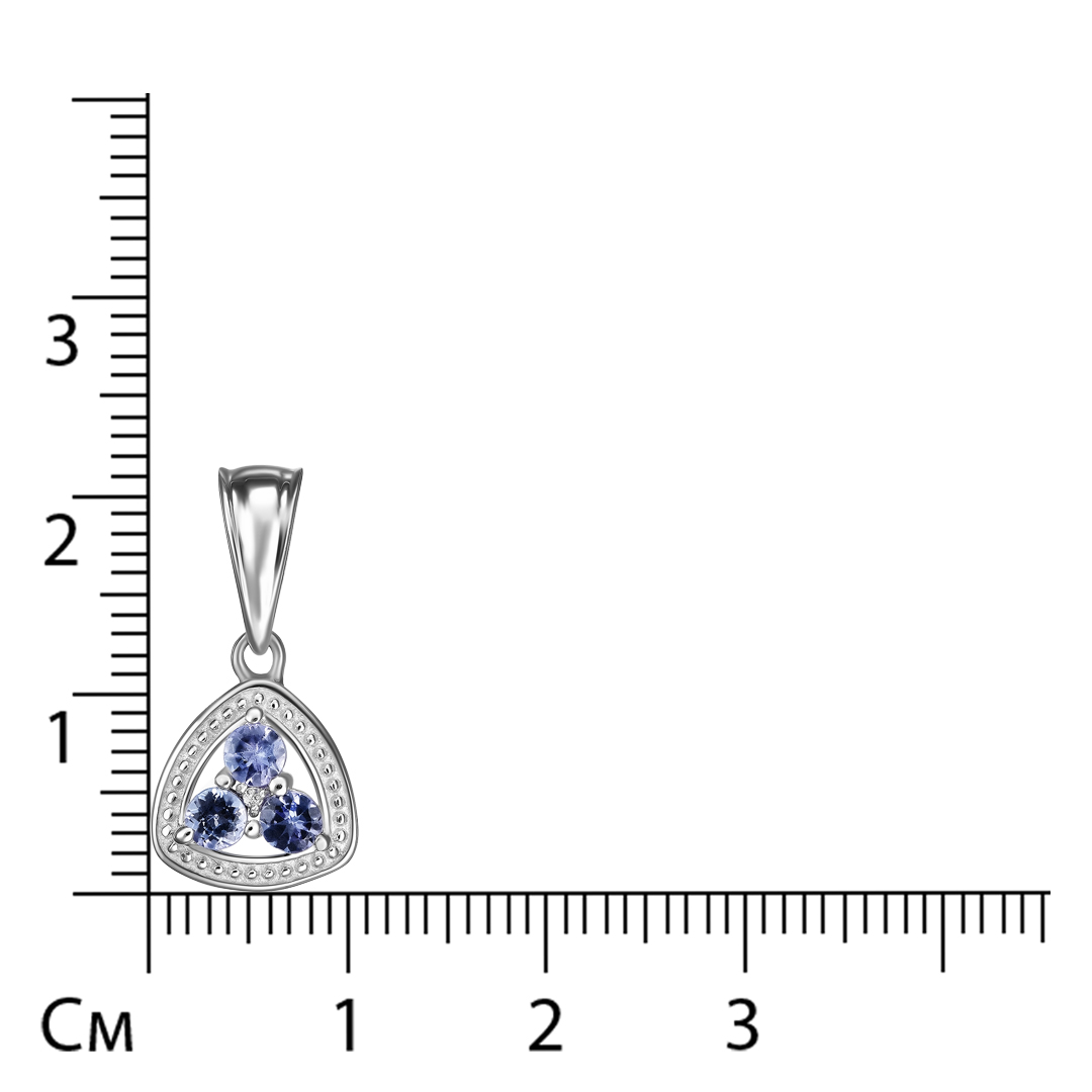 Серебряная подвеска с танзанитами