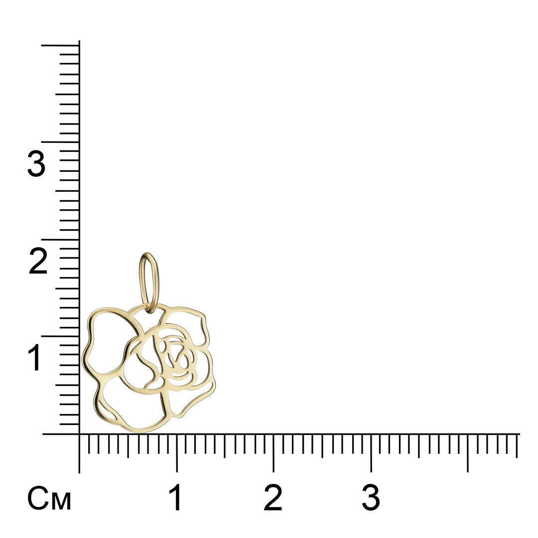 Золотая подвеска 585 пробы; желтое золото;