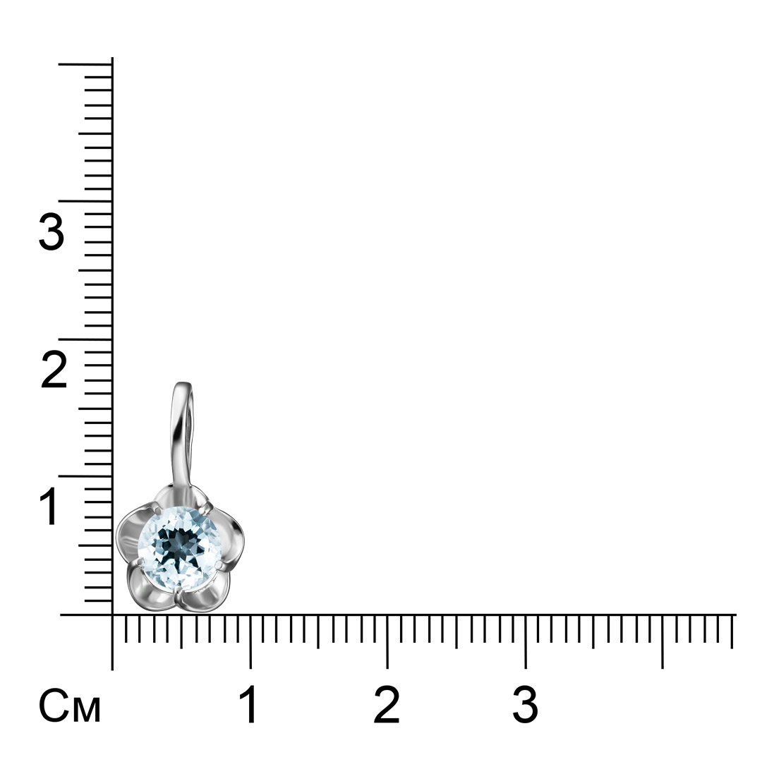 Серебряная подвеска с топазом "Цветок"