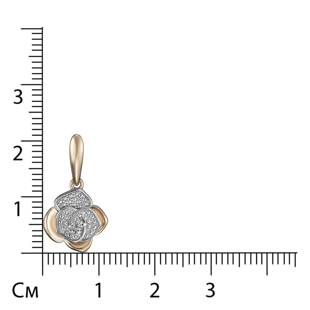 Серебряная подвеска 925 пробы; вставки 1 Бр.Кр-17 2/3А 0,005;
