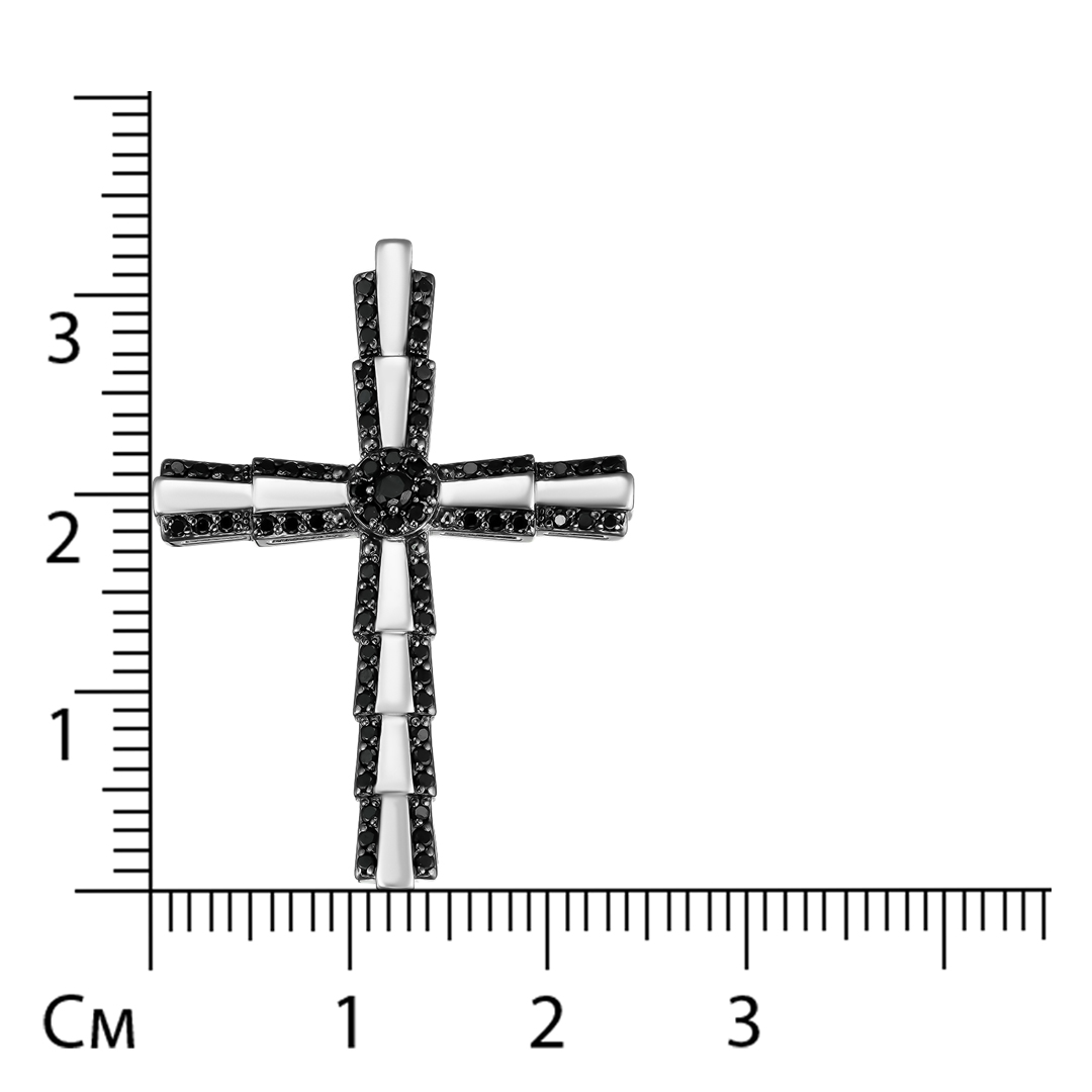Серебряная подвеска-крест со шпинелью