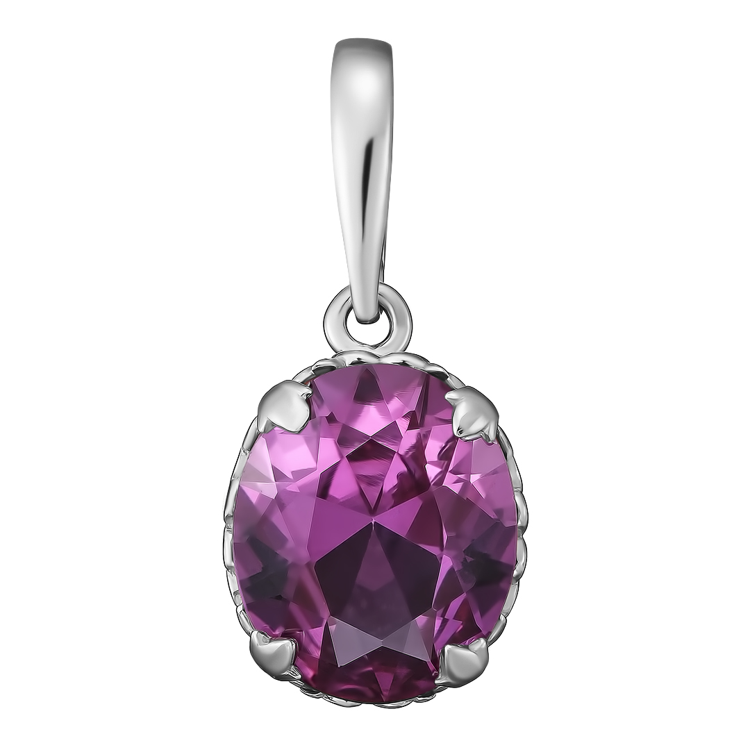 Серебряная подвеска 925 пробы; вставки 1 Александрит Гт.;