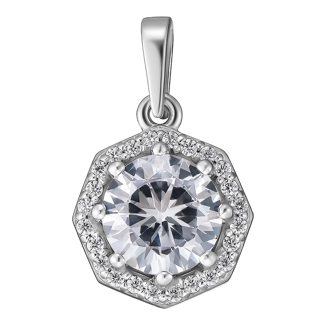 Серебряная подвеска 925 пробы; вставки 25 Фианит бесцв.;