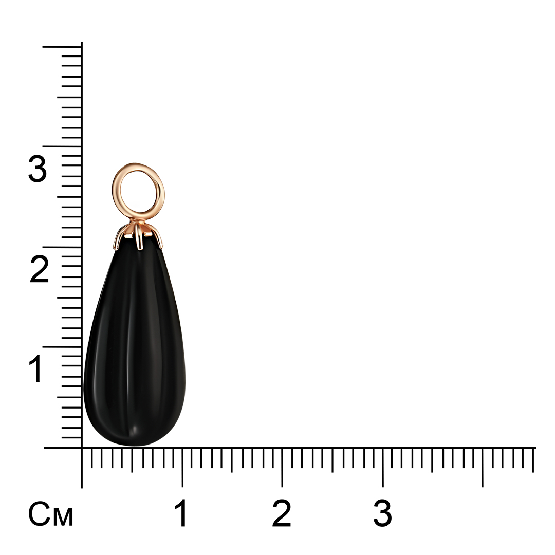 Серебряная подвеска 925 пробы; вставки 1 Оникс черный;