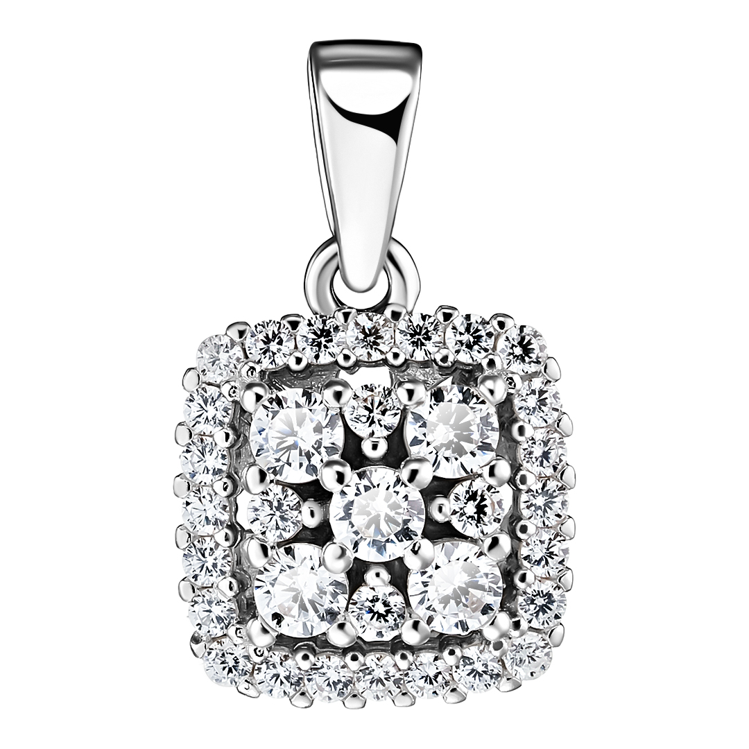 Серебряная подвеска 925 пробы; вставки 33 Фианит бесцв.;