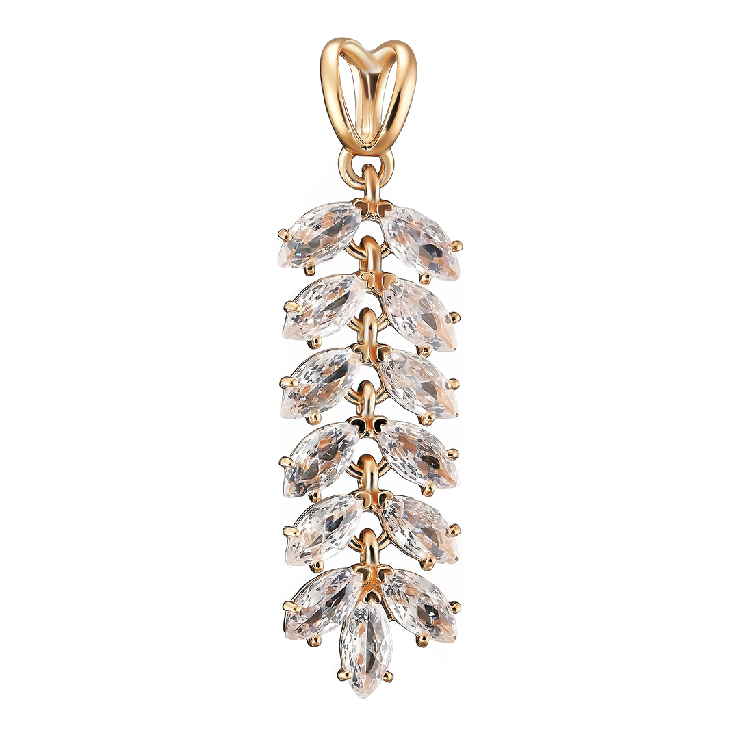 Серебряная подвеска 925 пробы; вставки 13 Фианит бесцв.;