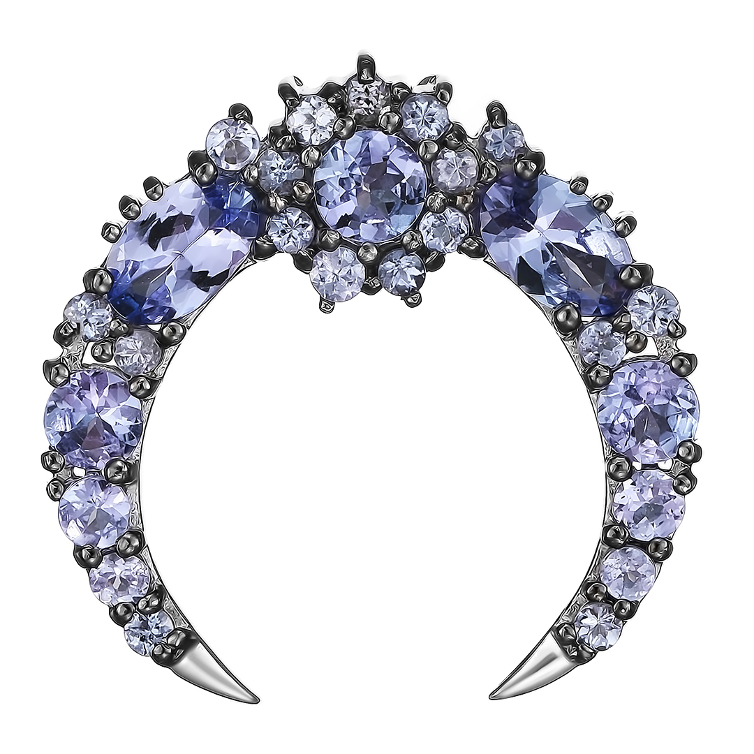 Серебряная подвеска 925 пробы; вставки 26 Танзанит 2,05 ct;