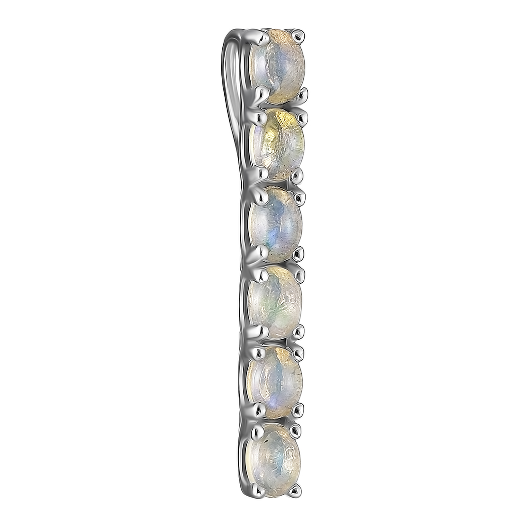 Серебряная подвеска 925 пробы; вставки 6 Опал бел. 0,7ct;