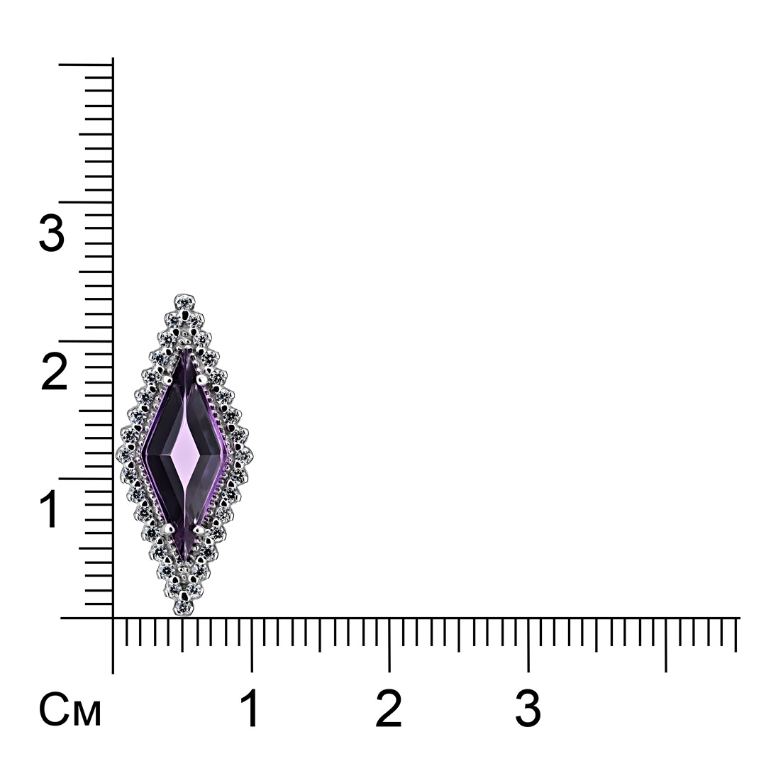 Серебряная подвеска с аметистом