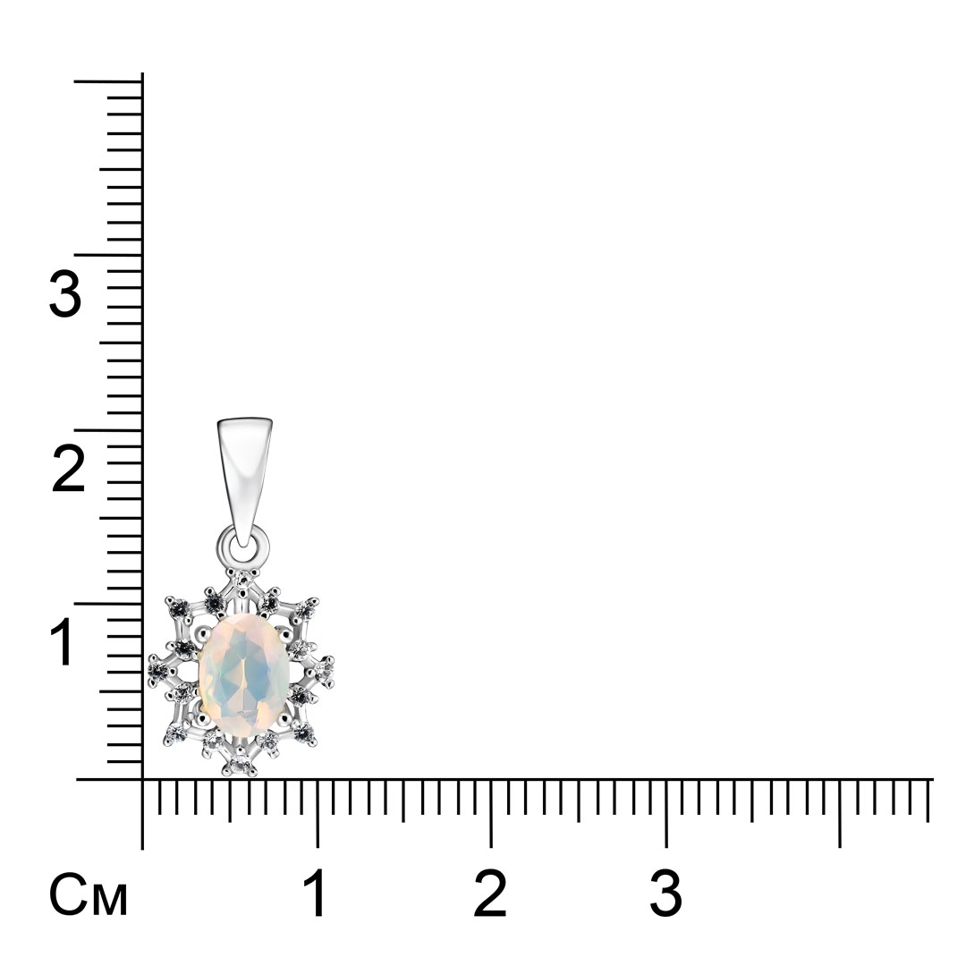 Серебряная подвеска с опалом