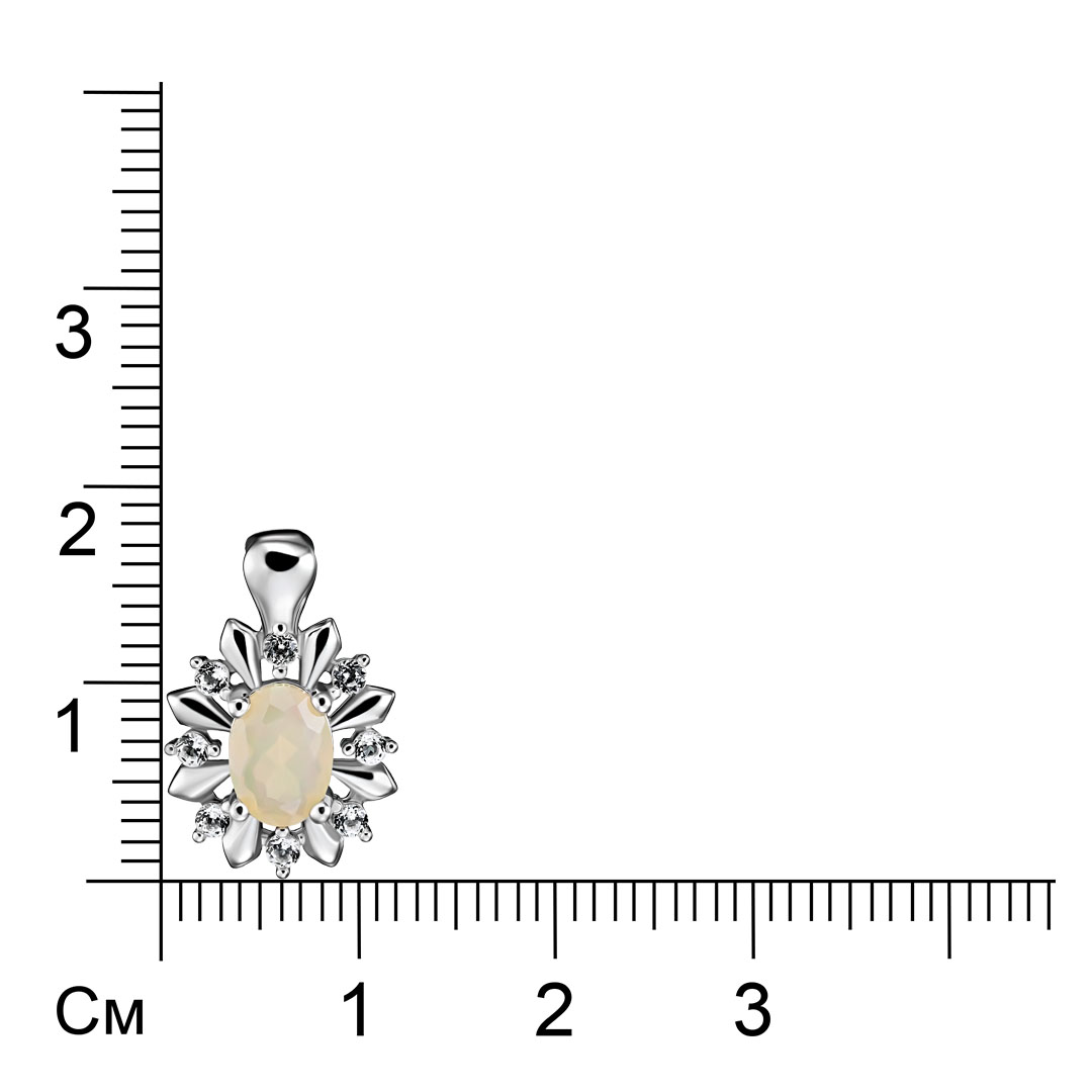 Серебряная подвеска с опалом