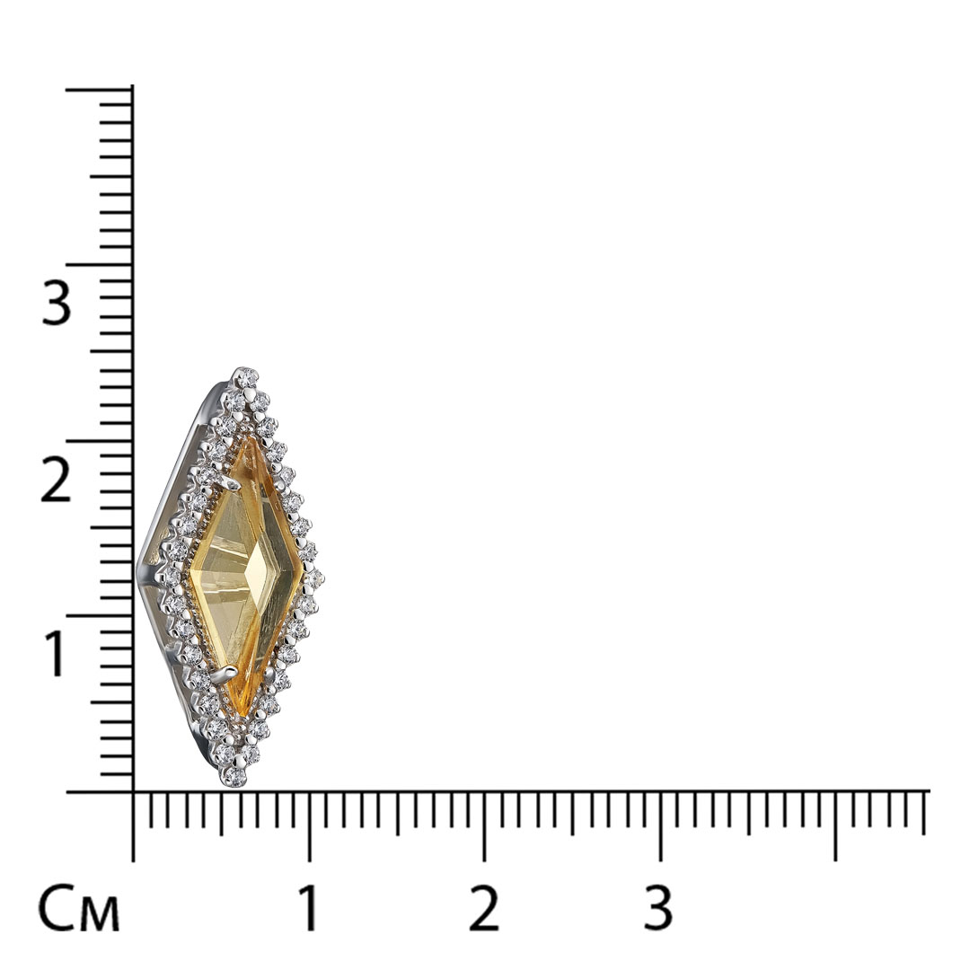 Серебряная подвеска с цитрином