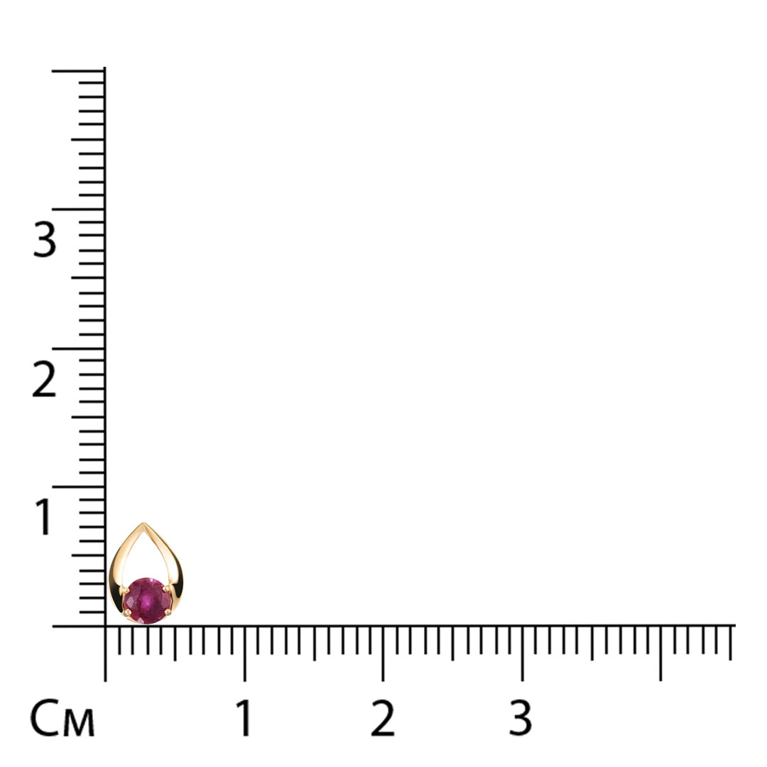 Подвеска из золота с рубином