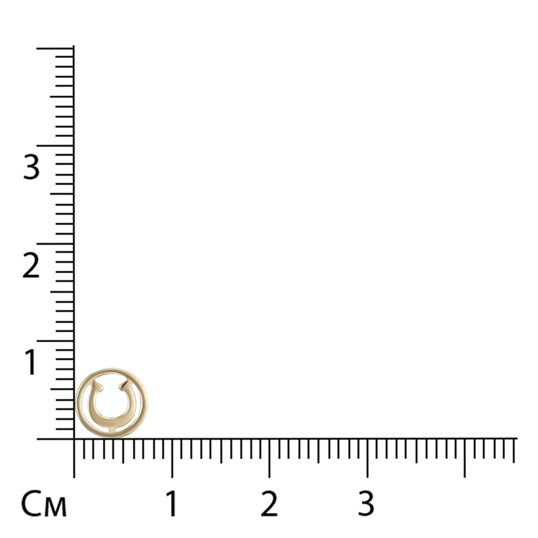 Подвеска из желтого золота "Подкова"
