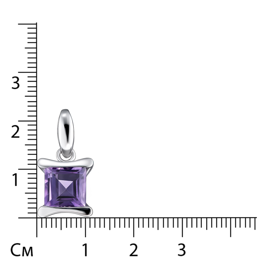 Серебряная подвеска с аметистом