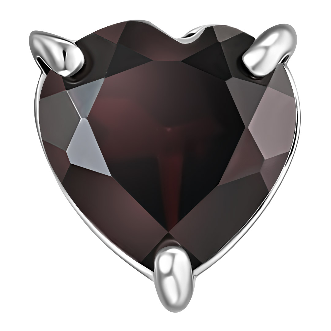 Серебряная подвеска 925 пробы; вставки 1 Гранат;