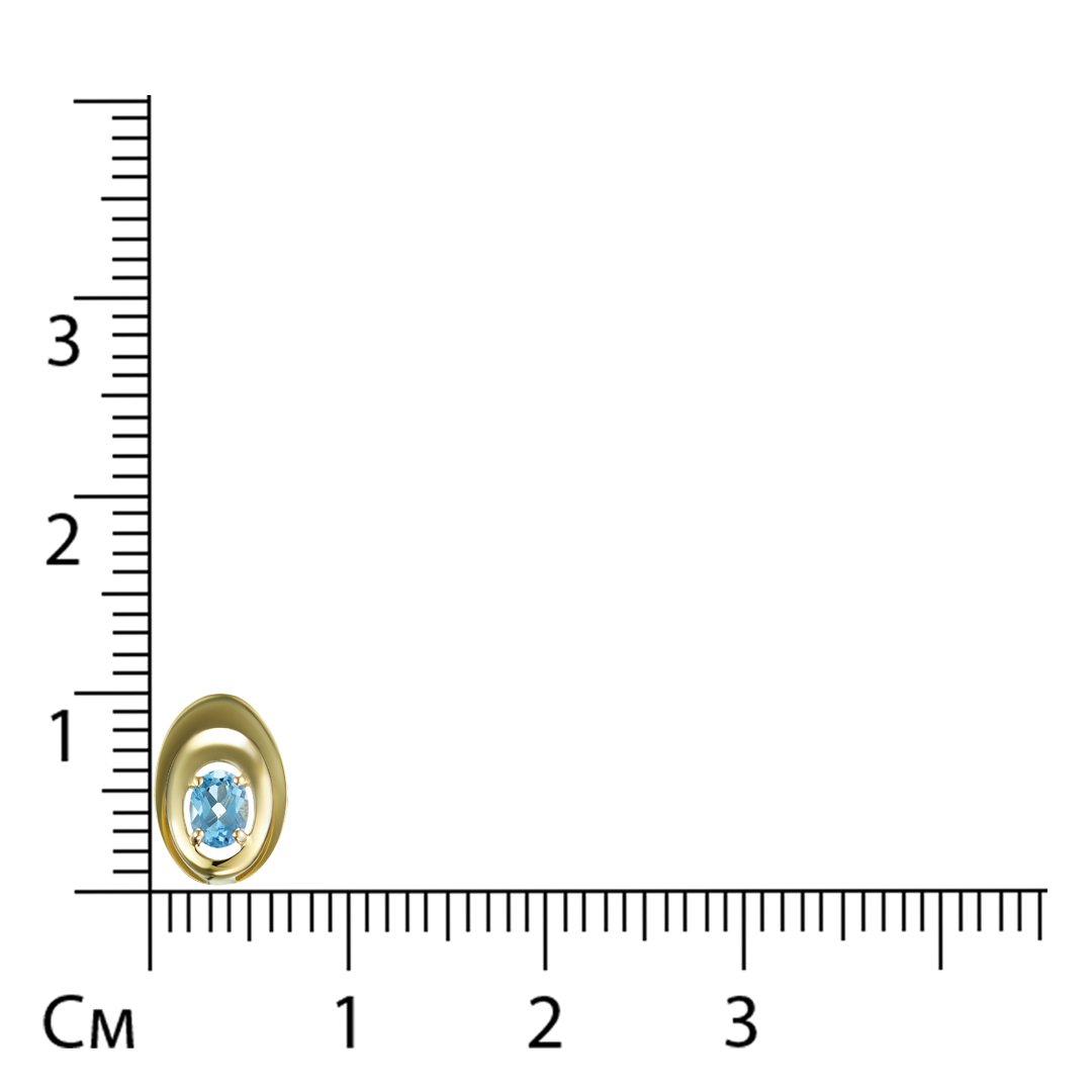 Подвеска из желтого золота с топазом swiss