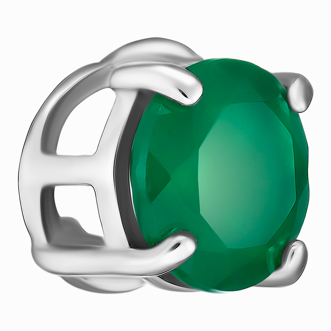 Серебряная подвеска с агатом