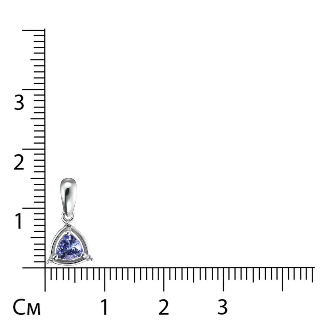 Серебряная подвеска с танзанитом