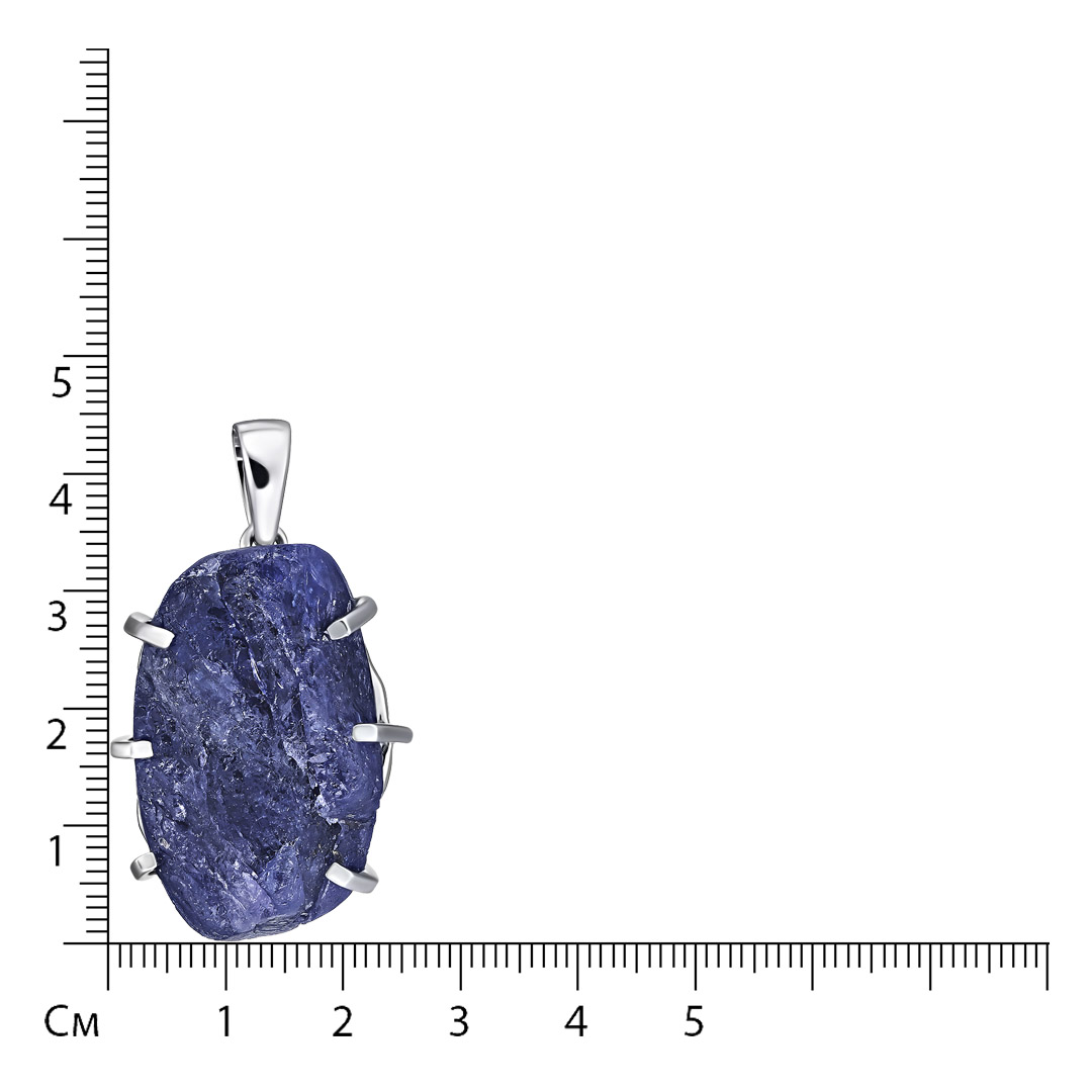 Серебряная подвеска с танзанитом