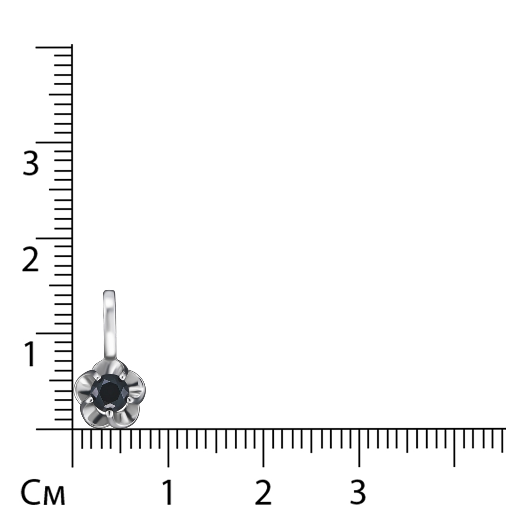 Серебряная подвеска со шпинелью "Цветок"