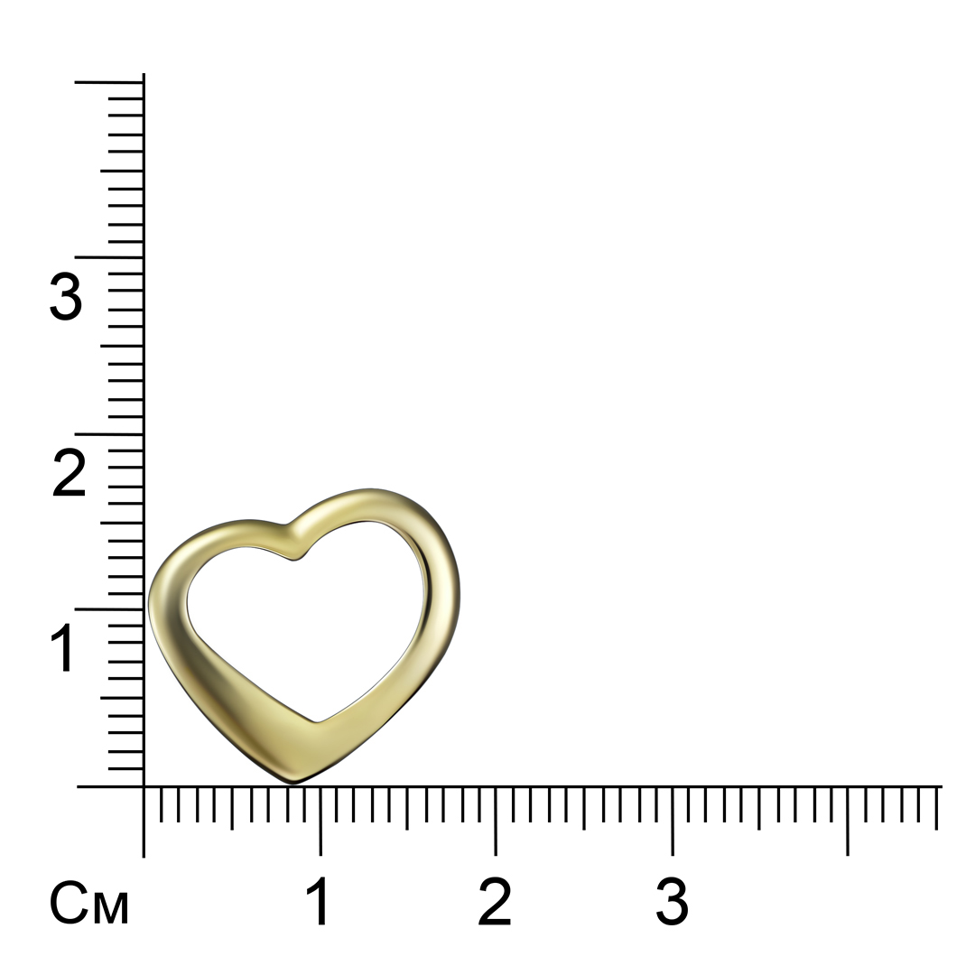 Подвеска из желтого золота "Сердце"