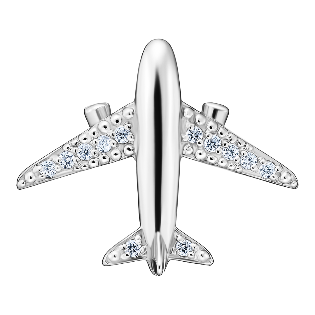 Серебряная подвеска 925 пробы; вставки 12 Фианит бесцв.;