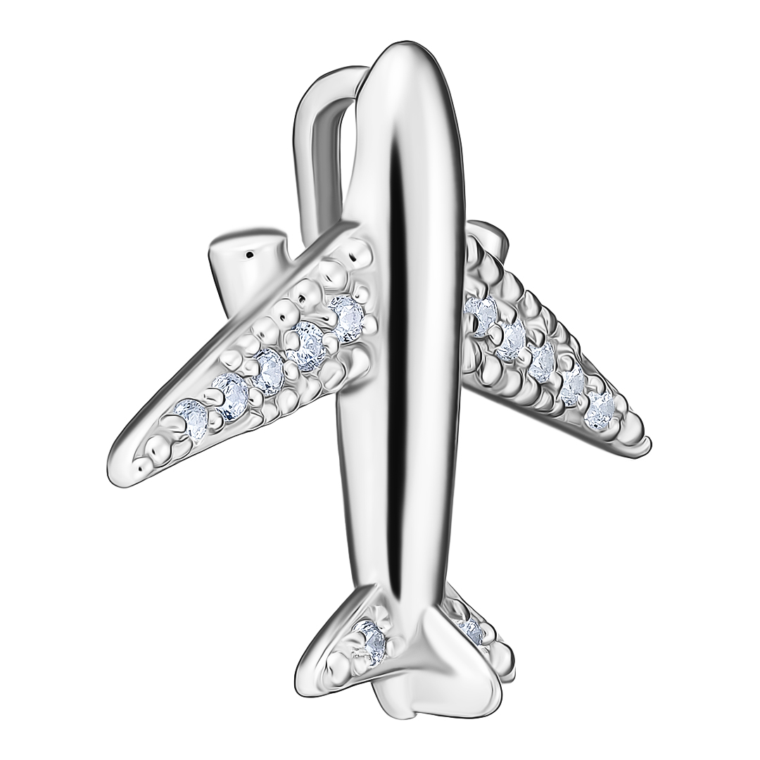 Серебряная подвеска 925 пробы; вставки 12 Фианит бесцв.;