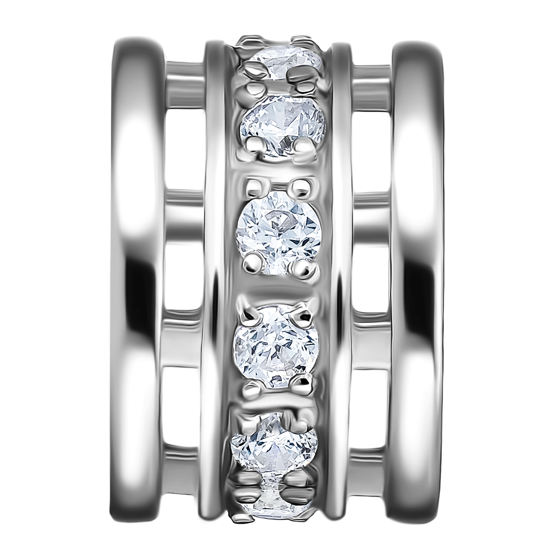 Серебряная подвеска 925 пробы; вставки 12 Фианит бесцв.;