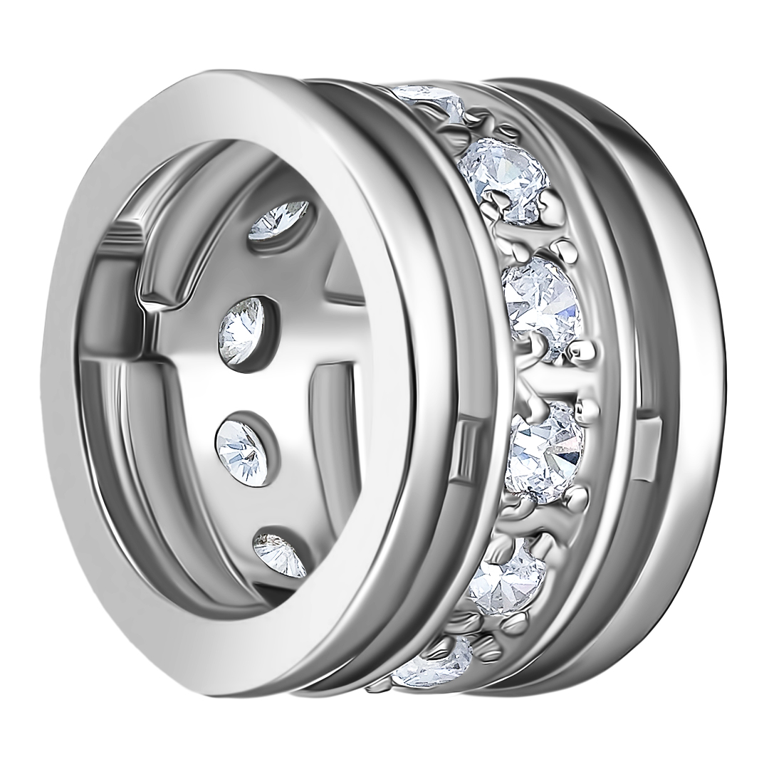 Серебряная подвеска 925 пробы; вставки 12 Фианит бесцв.;