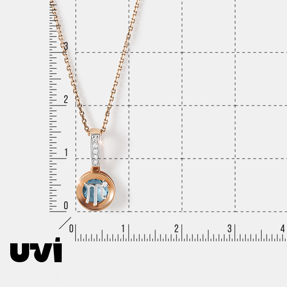 Подвеска из золота с топазом Свисс "Скорпион"